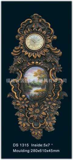 【廠家直銷歐式復古手繪油畫配鐘皇室古典裝修DS1315】價格,廠家,圖片,塑料、樹脂工藝品,福建省仙游縣點石藝術發展-
