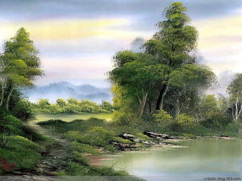 美國風景畫家鮑伯魯斯風景油畫作品欣賞