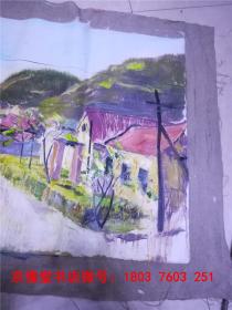 一幅精品布面無(wú)款寫生老油畫(huà) 95×72厘米的藝術(shù)情懷